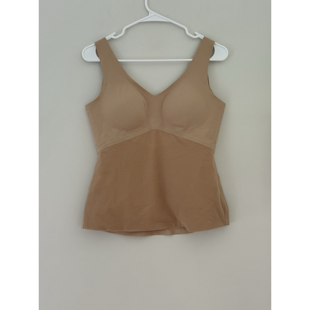Honeylove LiftWear Cami Shapewear Womens 1X Beige Built-In Bra Adjustable Straps